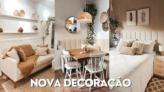 MUDANDO A DECORAÇÃO | LIMPEZA DO SOFÁ E NOVA DECORAÇÃO DA SALA