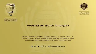 Committee for Section 194 Enquiry