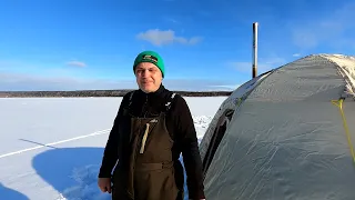 Там где чистый воздух, 3 дня на рыбалке / Весенняя рыбалка на сига и хариуса / На рыбалке с женой