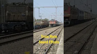 Train Horn Sound Effects on perfect Crossings of 3 trains #indianrailways #highspeed #locomotive