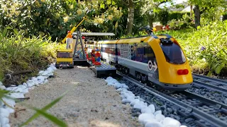 LEGO Passenger Train 60197 - In the Garden underway to the new Train-Station - Construction Video 10