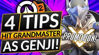 4 INSANE GENJI TIPS to INSTANTLY RANK UP to Grandmaster - Overwatch 2 DPS Guide