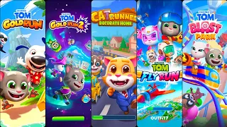 Talking Tom Gold Run Vs Tom Gold Run 2 Vs Tom Blast Park Vs Tom Fly Run, Cat Runner Android Gameplay