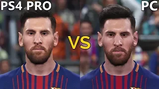 PES 2018 Graphics Comparison (PS4 Pro vs PC)