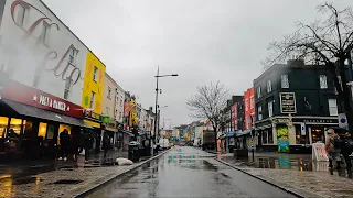 Driving in London | Early Morning Rain, King’s Cross, Camden Town, St John’s Wood, Swiss Cottage