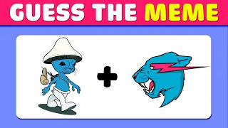 Guess Smurf Cat Meme By Emoji | We Live, We Love, We Lie, MrBeast, Grimace Shake, Skibidi Toilet