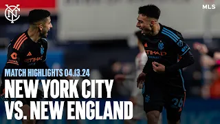 Match Highlights | New York City FC 2-0 New England Revolution | April 13, 2024