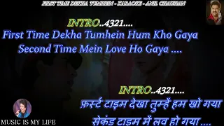 First Time Dekha Tumhe Hum Kho Gaya Karaoke With Scrolling Lyrics Eng. & हिंदी