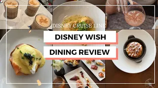 Disney Wish Cruise Food Review | Dining Options