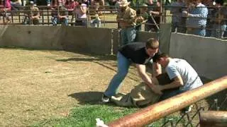 2010 Wild Hog Wrestling/Catching Championships - Dusty W. and Logan H.