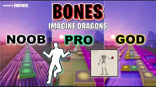 Imagine Dragons - Bones (Boney Bounce Emote) - Noob vs Pro vs God (Fortnite Music Blocks)