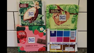 Ritter Sport: No Added Sugar, Don Schoko, Raspberry Rose & Crunchy Almond Nougat Review