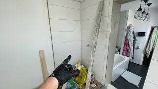 Ванная комната, укладка плитки , водяные розетки