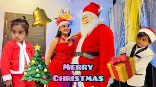 OMG! Real Santa Claus 🎅 Came To Bindass Kavya House With Lots Of Gifts 🎁 Christmas Celebratrion 🎄