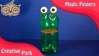 DIY Crafts - Recycling : How To Make Frog With Plastic Bottle For KIds