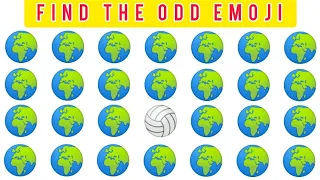 🌎Earth emoji odd one |Find The Odd Emoji😇 One Out | Spot The Odd Object One Out | NO : 6