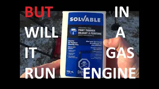Will a gas engine run on paint thinner ?