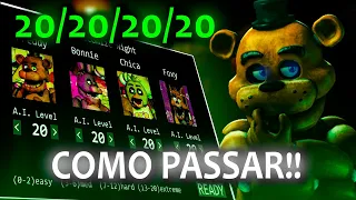 COMO PASSAR A NOITE 20/20/20/20 FACILMENTE NO FNAF 1!!!