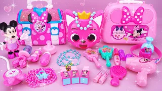 6 Minutes Satisfying with Unboxing Cute Minnie Mouse Makeup, Pinkfong beauty playset Collection ASMR