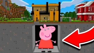 APARECE PEPPA PIG GIGANTE DEBAJO DE MI CASA EN MINECRAFT 😱