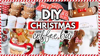 DIY CHRISTMAS COFFEE BAR *decorate with me* EASY & QUICK IDEAS! 2022