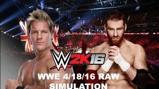 WWE 2K16 (PS4): Chris Jerico vs. Sami Zayn | 4/18/16 WWE Raw Simulation