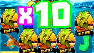 Big Bass Bonanza 😱 5 SCATTERS €20 BET The best BONUS Hunt u Will EVER SEE X10 LEVEL 🎉🤑 MUST SEE‼️