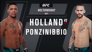 🇺🇸🇦🇷👊🎮 UFC 287 Kevin Holland vs Santiago Ponzinibbio WW Bout Fight Simulation 4/8/2023