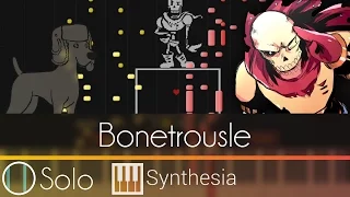 Bonetrousle |ANIMATED SOLO PIANO TUTORIAL| - Undertale OST -- Synthesia HD