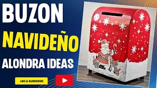 😃👍💞CÓMO HACER BUZÓN NAVIDEÑO 💞Cartón, DIY😃👍