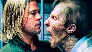 Brad Pitt bebe Pepsi y se vuelve a prueba de zombis | Guerra mundial Z | Clip en Español