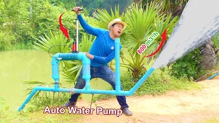 Free electricity | I turn PVC pipe into a water pump at home free no need electricity power