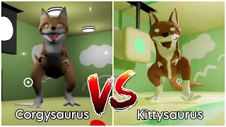 Kittysaurus vs Corgysaurus | School Monster Escape 4 vs Garten of Banban 4