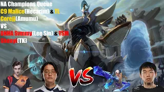 NA Champions Queue - C9 Malice(Hecarim) & TL Corejj(Amumu)VS DNHA Svmmy(Lee Sin) & TSM Shenyi(TK)