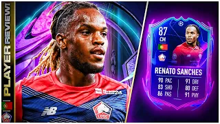 THE BEST MIDFIELDER IN FIFA 22 - RTTF 87 RATED RENATO SANCHES PLAYER REVIEW