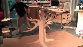 Cardboard pop-up tree