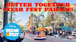 🟡🔵🔴 #disneyland Pixar Fest Better Together Parade! Wait until the end! 🟡🔵🔴
