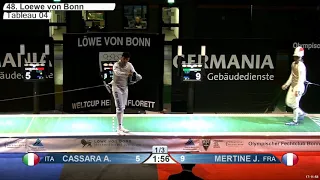 2020 135 T04 02 M F Individual Bonn GER WC PODIUM CASSARA ITA vs MERTINE FRA