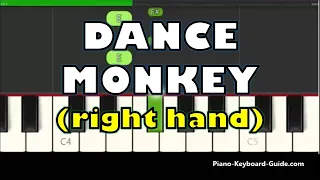 Tones and I - Dance Monkey (Right Hand Slow and Easy Piano Tutorial)