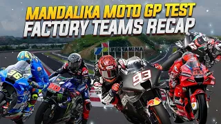 MotoGP Indonesia | Mandalika Official Test Factory Teams Recap  | MotoGP News
