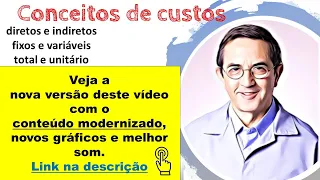 39 - Conceitos de custos: diretos e indiretos - fixos e variáveis - total e unitário (Contabilidade)