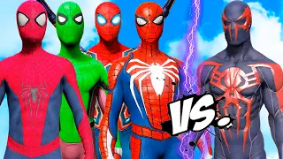 SPIDER-MAN TEAM vs SPIDERMAN 2099 - EPIC BATTLE ( SPIDERMAN SUITS - CINEMATIC COMIC BATTLE )