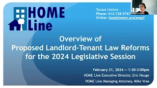 2/21/24 Tenant/Landlord Webinar—Landlord-Tenant Law Reforms for the 2024 Legislative Session