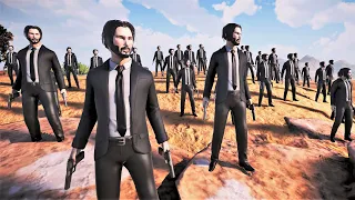 50 JOHN WICK vs 2 MILLION ZOMBIES - Ultimate Epic Battle Simulator 2