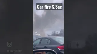 😳😳😳🚙 #shorts of a #carfire on hwy 99 in Sacramento.#viral