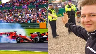 VERSTAPPEN AND VETTEL CRASH + MORE AWKWARD POLICE AT SILVERSTONE