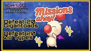 DFFOO Global: Choco Boards (Panal Missions) Guide # 6 - Defeat 20 X Gigantoad/Zu Types