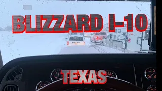 SCOTLYNN PETERBILT  STUCK IN WINTER STORM ON I - 10 100 MILE DISASTER IN TEXAS