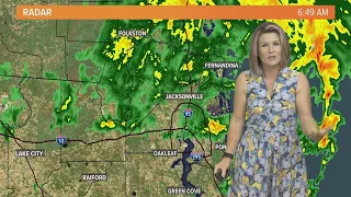 Skies turn brighter later Thursday after morning showers move across Jacksonville