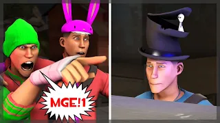 RANDOM MAD GUY CALLS ME OUT FOR MGE AGAIN?? [TF2 Challenges]